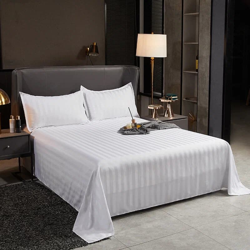 Satin Stripe Bed Sheet (150–500 TC)