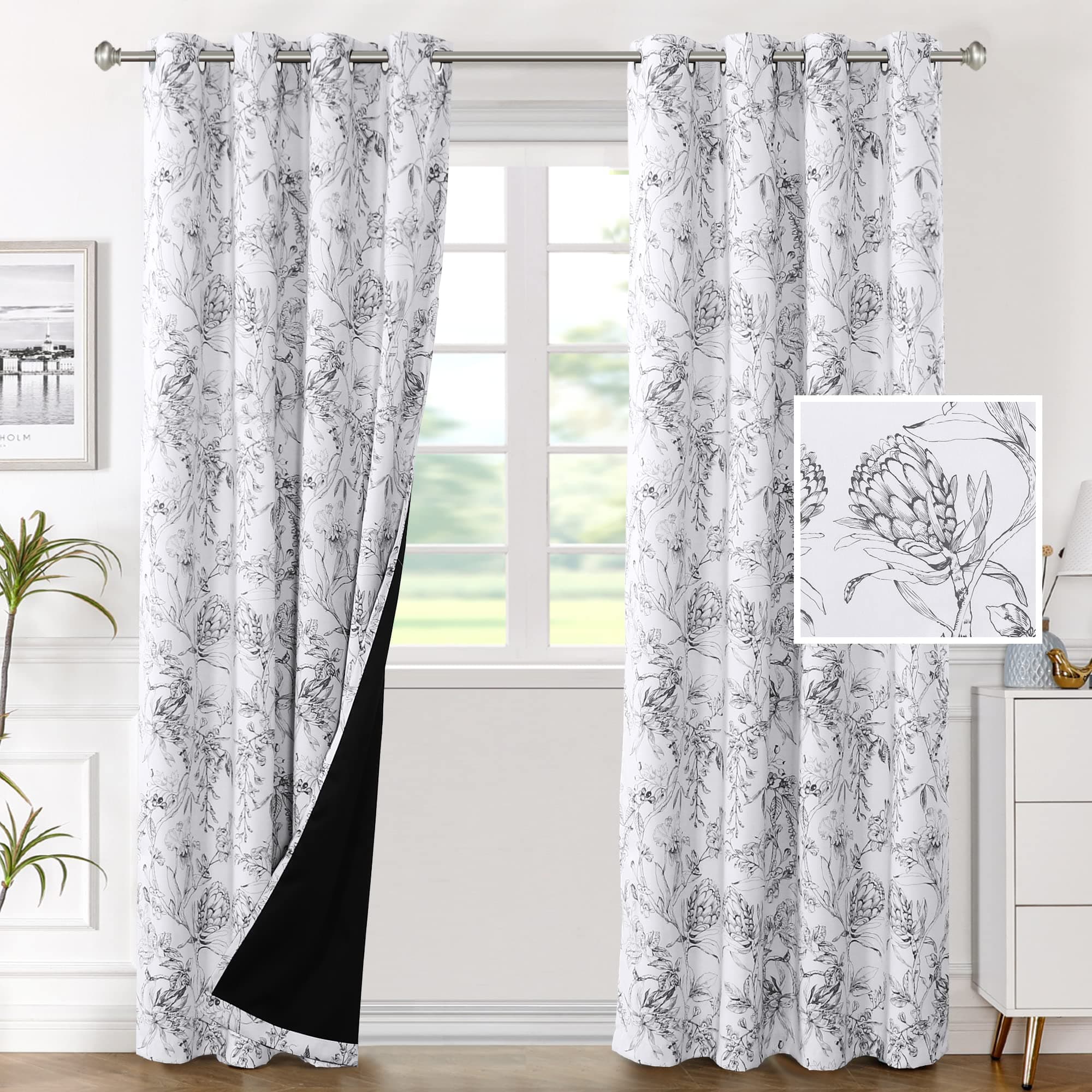 Decorative Printed Window Curtain GSM(100 - 250+)