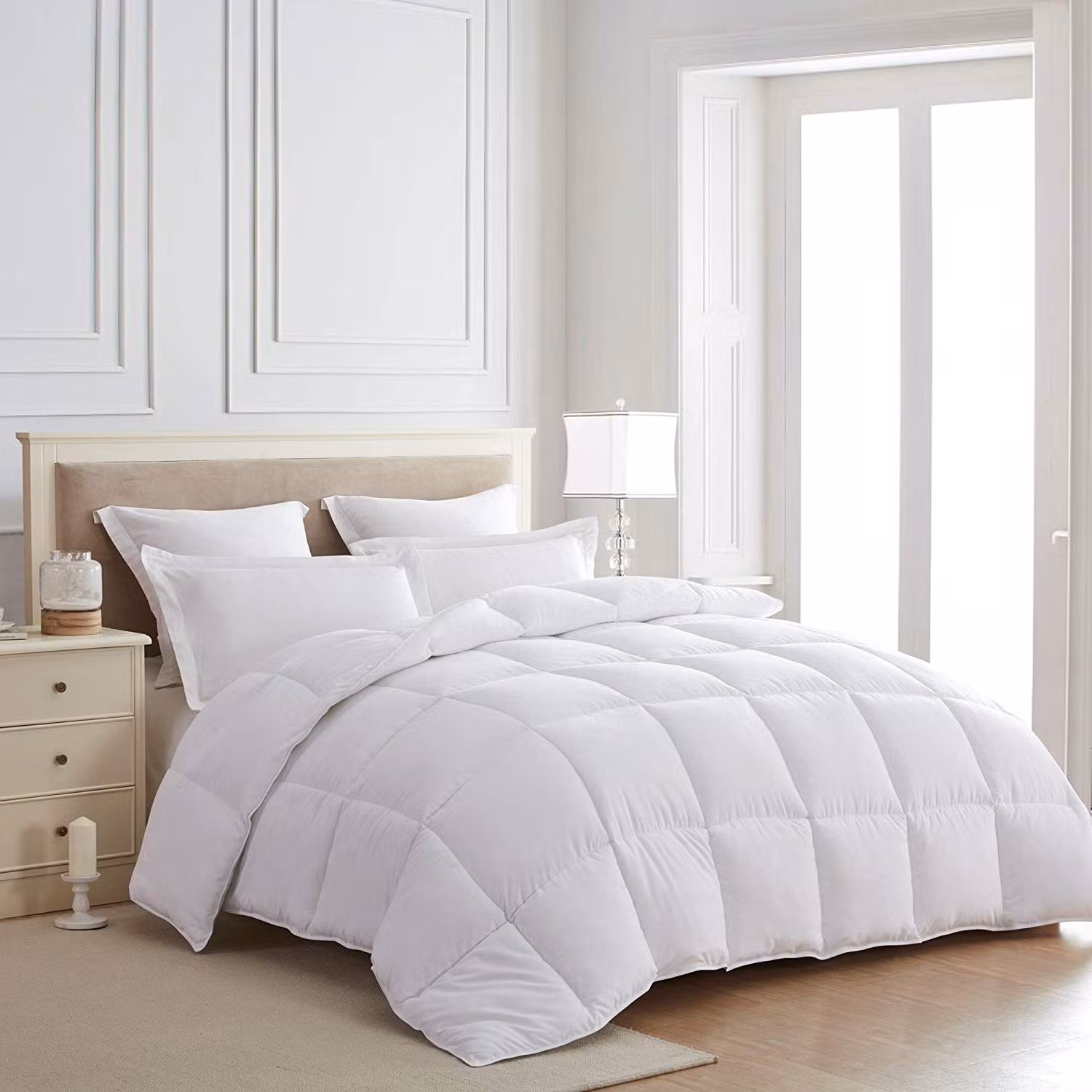 All-Season Quilted Comforter & Covers GSM(150-500),TC(200-600)
