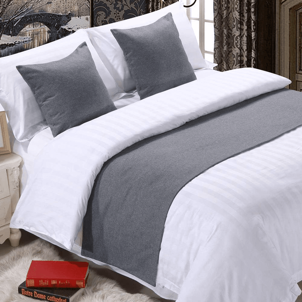 Bed Runner – Double Bed – 50×240 cm (Premium Cotton Decorative Runner)